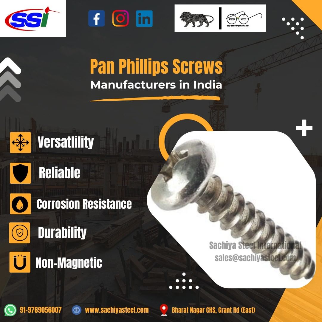 'Build strong with Sachiya Steel's Pan Phillips Screws! 🔩💪' Connect With Sachiya Steel International On Social Media ► WEBSITE- sachiyasteel.com ► INSTAGRAM- instagram.com/sachiya_steel_… ► FACEBOOK- facebook.com/sachiyasteelin… ► LINKEDIN- linkedin.com/company/sachiy…