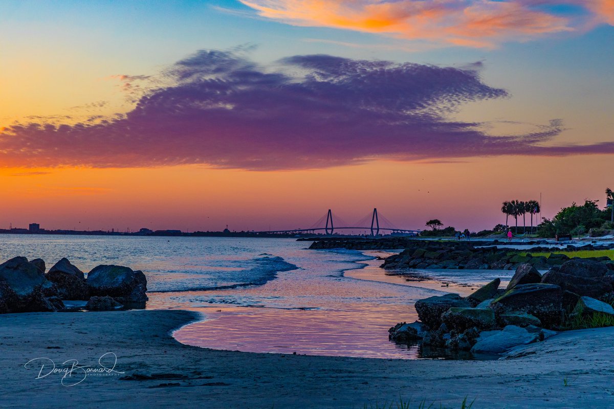 Sunset over the Charleston harbor on Sullivan’s Island, SC
#BestofSouthCarolina #OnlyInSouthCarolina #DiscoverSC #charleston #lowcountry #southcarolina #holycity  #explorecharleston #charlestonsc  #SullivansIsland #PalmettoState #sunrise #ocean #Coast #CoastalLiving #beachlife