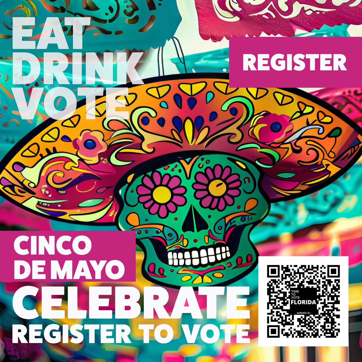 Cinco de Mayo is this weekend!
Eat, drink, and register to vote:
registertovoteflorida.gov/eligibilityrea…