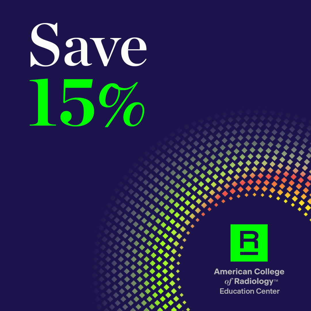 Last call for the #ACREducationCenter sale! 💸 Save on next month's Cardiac MR course, May 15-17, when you register today only and use code: ENJOY15% bit.ly/4defIl5