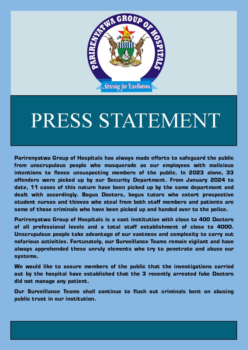 Parirenyatwa Group of Hospitals (@pghzim) on Twitter photo  Parirenyatwa Group of Hospitals (@pghzim) on Twitter photo