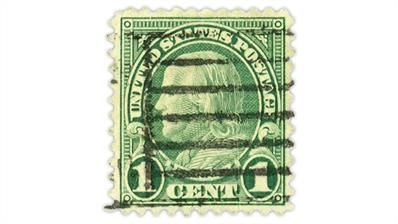 U.S. 1923 Franklin coil waste sheet stamp in May 7-8 Cherrystone auction of rare worldwide stamps and postal history. bit.ly/3WCs28X #LinnsStampNews