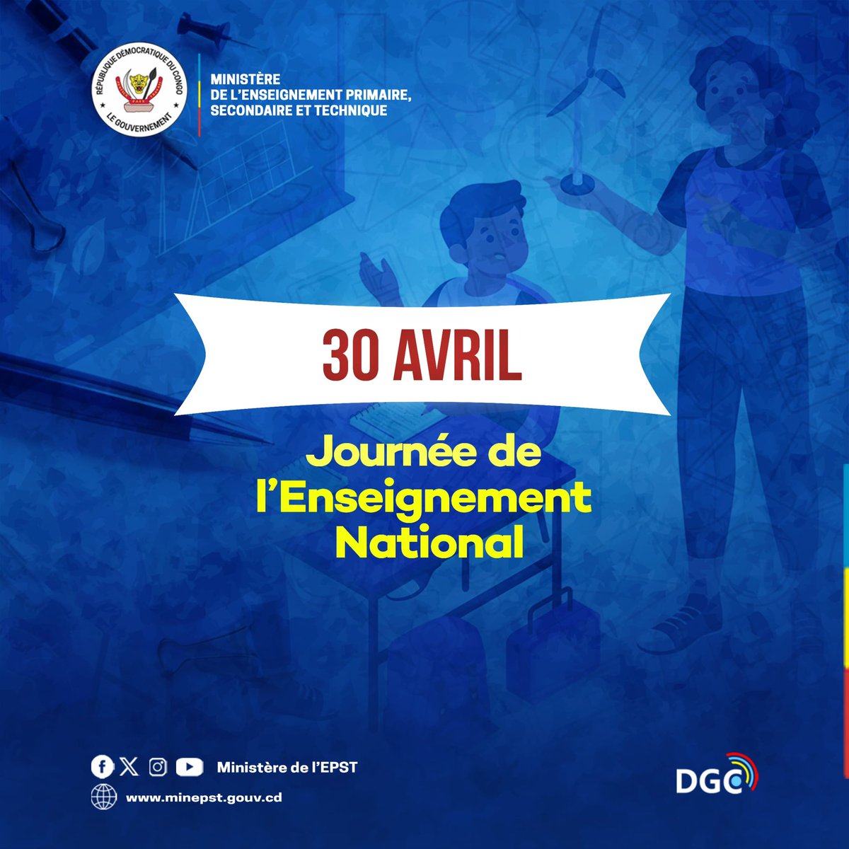 #RDC : La Journée de l’Enseignement National a pour thème : « la valorisation de la fonction enseignante, gage d’une éducation de qualité en République démocratique du Congo ».