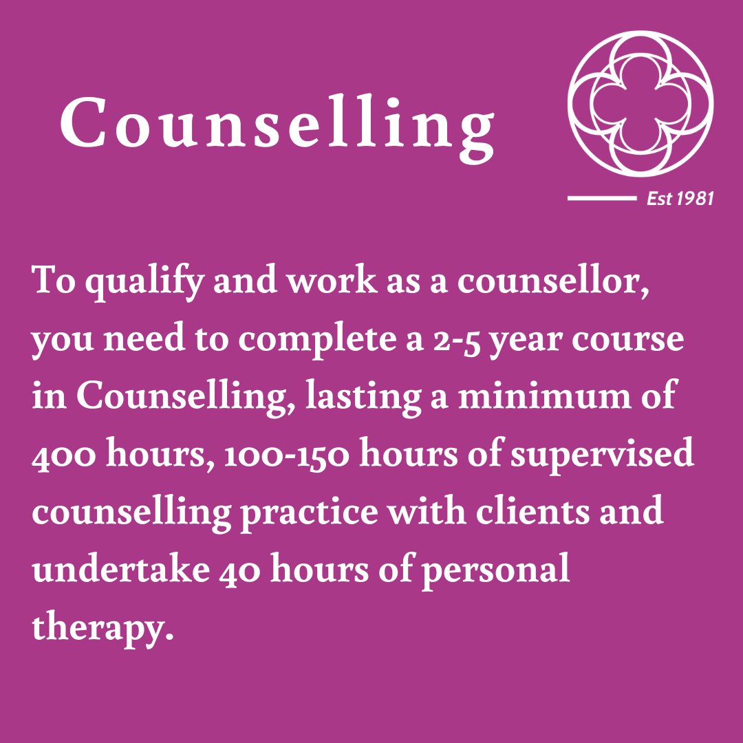 Do you know what you have to do to become a counsellor? 🤔

it's such an important profession and therefore needs dedication and commitment to get there.

What counselling questions have you got?

#Counselling #Counsellor #CounsellingCourse #CounsellorCourse #CounsellorCareer