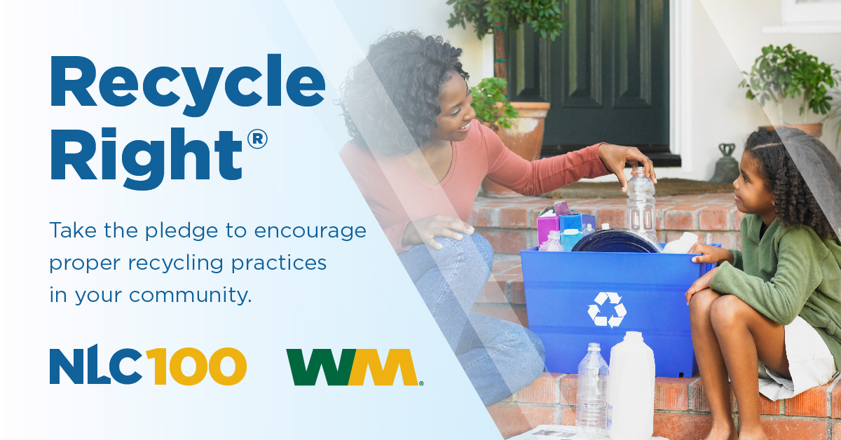 This #EarthDay, NLC & @WasteManagement are calling on elected leaders from cities, towns & villages across the country to join the Recycle Right® campaign. Pledge to enhance recycling efforts in your community & help shape a greener world. Learn more: ow.ly/BfwN50RlcaE