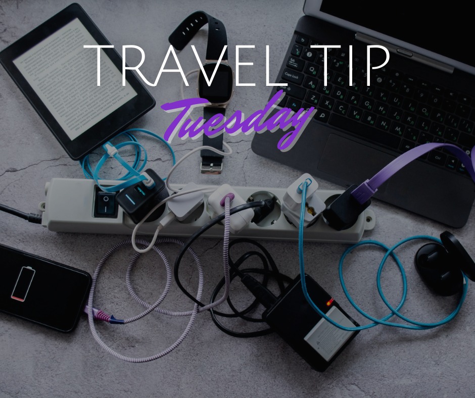 Pack a power strip (compatible with where you're traveling) in your luggage. That way, if you find yourself short on outlets, you don't have to decide which device to charge while the others die a slow death. #traveltip