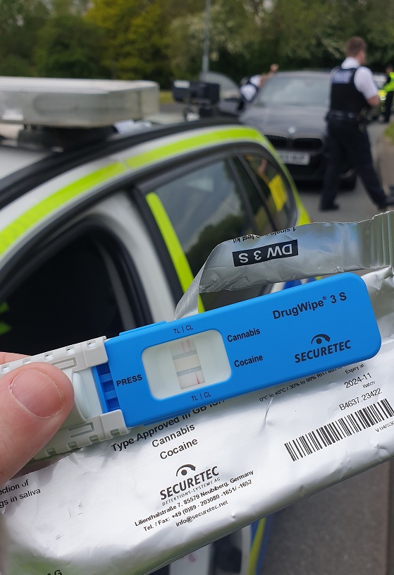The BMW X2 in the background was being driven in an erratic manner on the East Lancashire Road. The driver tested positive for #Cannabis on a #drugswipe despite having his young daughter with him. He was arrested and later failed to provide in custody and was charged.