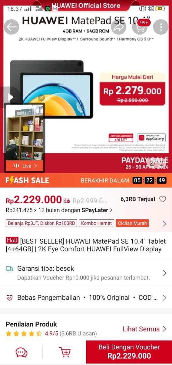 @ShopeeID 10.4-inch 2K HUAWEI FullView Display
