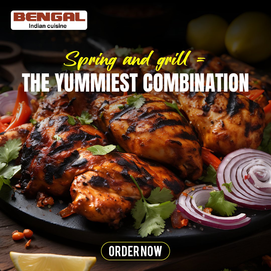 Awaken your taste buds this spring with our aromatic delights🍲🤤

📲 𝐏𝐥𝐚𝐜𝐞 𝐘𝐨𝐮𝐫 𝐎𝐫𝐝𝐞𝐫: bengalindian.com

#BengalIndian | #CurryHouse| #FoodieMoments | #IndianFood | #indianrestaurant