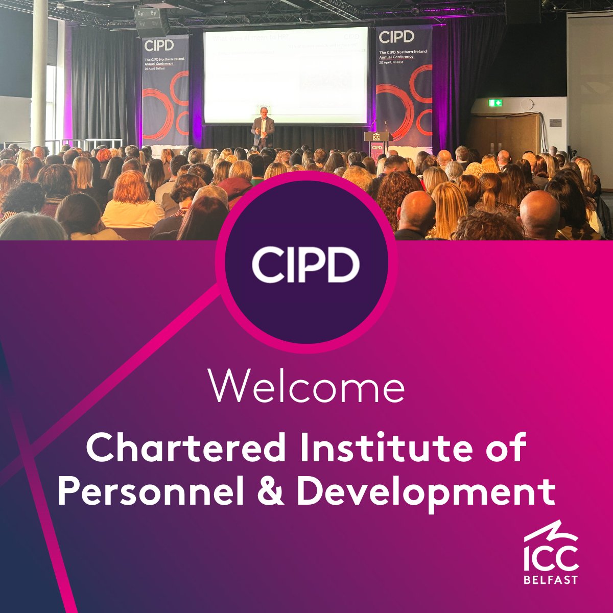 Today we welcome @CIPD_NI to ICC Belfast for their biggest ever Annual Conference 👋 This conference will include a series of enlightening keynote presentations, engaging panel discussions, and interactive sessions. We hope all attendees have a great day!