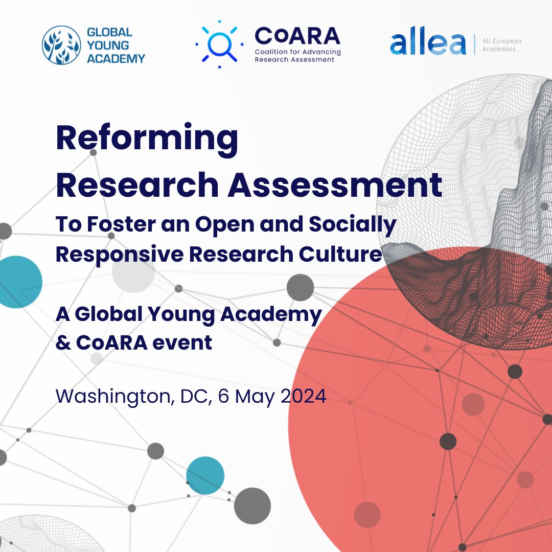 Happening today at #gyagm2024! GYA/@CoARAssessment/@ALLEA_academies workshop “Reforming Research Assessment to Foster an Open and Socially Responsive Research Culture” More information and links here: agm.globalyoungacademy.net/workshops/