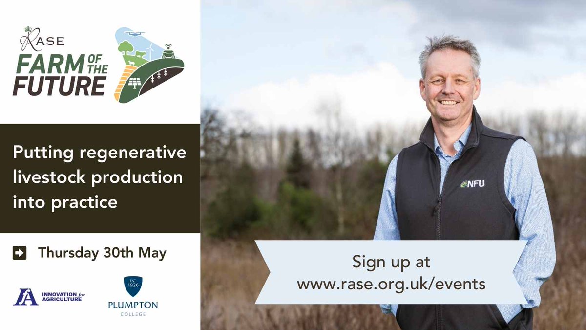 Meet the speakers 🗣 We’re delighted to have NFU deputy president @DavidatWestons speaking at the Farm of the Future: Putting regenerative livestock production into practice event. David farms south of Horsham in West Sussex with his wife and two sons over 1,200 tenanted…