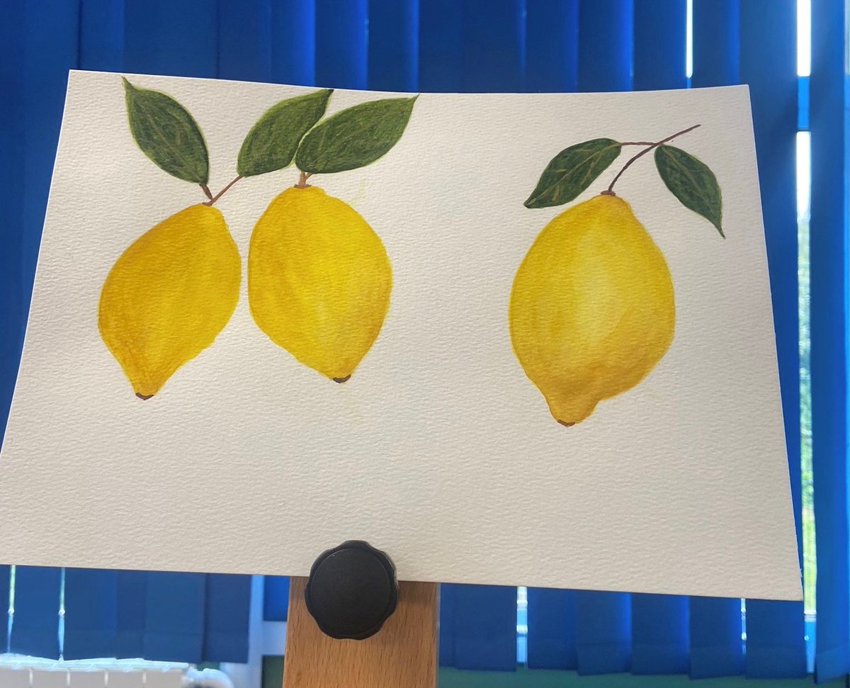 #AbergavennyCCHUB 🍋🎨🍋 Some of the art groups in Abergavenny enjoyed using fresh colours this week, to produce some lovely artwork, brightening up our day in the art room.