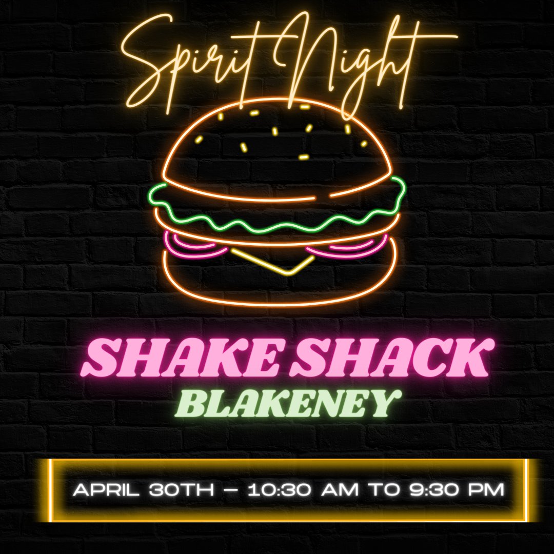 StMattWildcats's tweet photo. Order from Shake Shack in Blakeney today between 10:30am-9:30pm &amp; they’ll donate 25% of the purchase to our school! Mention Donation Day at the register or drive-thru, or use promo code DONATEBURGER on the App/web/kiosk at checkout when you order! #stmattwildcats https://t.co/sV0wY7milS