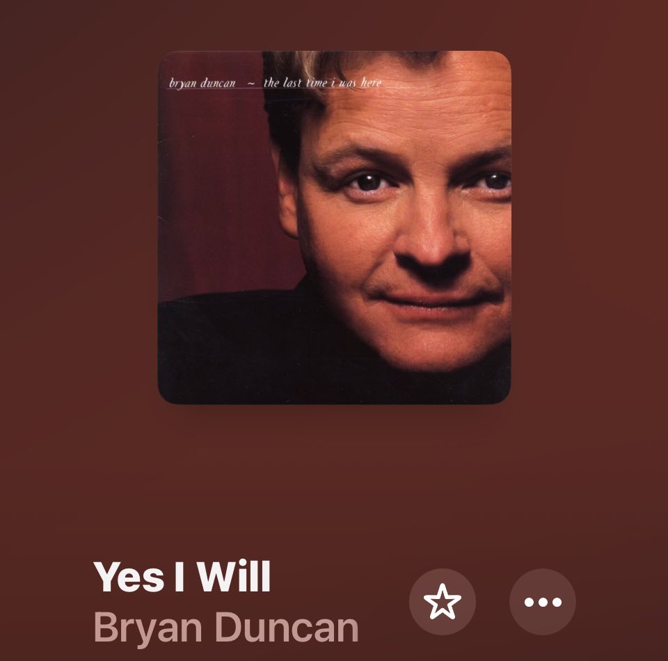 Today’s fave @Bryan_Duncan /@LunaticFriend2 song is “Yes I Will” The devil is a ventriloquist at times. What I mean is, the voice inside my head is my own, but I’m pretty sure the thoughts aren’t. M