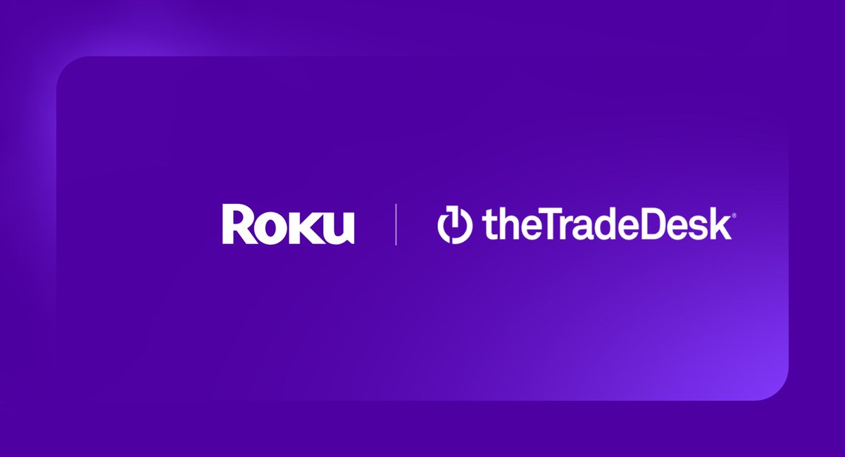 Ahead of @Roku's NewFront presentation today, the company is announcing plans to enter a strategic industry-first TV operating system partnership with @TheTradeDesk to help advertisers better plan, buy, and measure TV streaming media. newsroom.roku.com/news/2024/04/r…