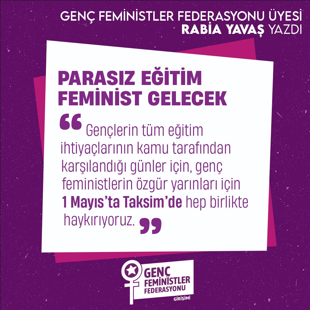 ✏️Üyemiz Rabia Yavaş yazdı | Parasız Eğitim, Feminist Gelecek İptal edilen öğrenci etkinlikleri… Öğrencilerin yaşamına yapılan müdahaleler… Kayyum rektörler tarafından yönetilen üniversiteler… Üniversiteye geçmemizle birlikte karşılaştığımız zorluklar sadece kalitesiz ve…