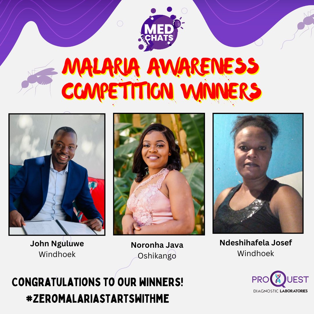 Congratulations to our Malaria Awareness Competition Winners. #zeromalariastartswithme #proquestlabs