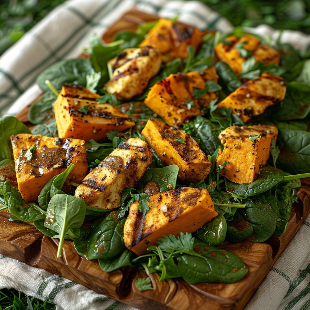 Delight in rustic charm with our Sweet Potato and Grilled Chicken Spinach Salad, perfect for a serene picnic experience. 🌿 Taste it here: bit.ly/4aTMqq5 #PicnicPleasure #FoodieAI
Follow ➡️ @dailyfoodie_ai #healthyeating #quickrecipes