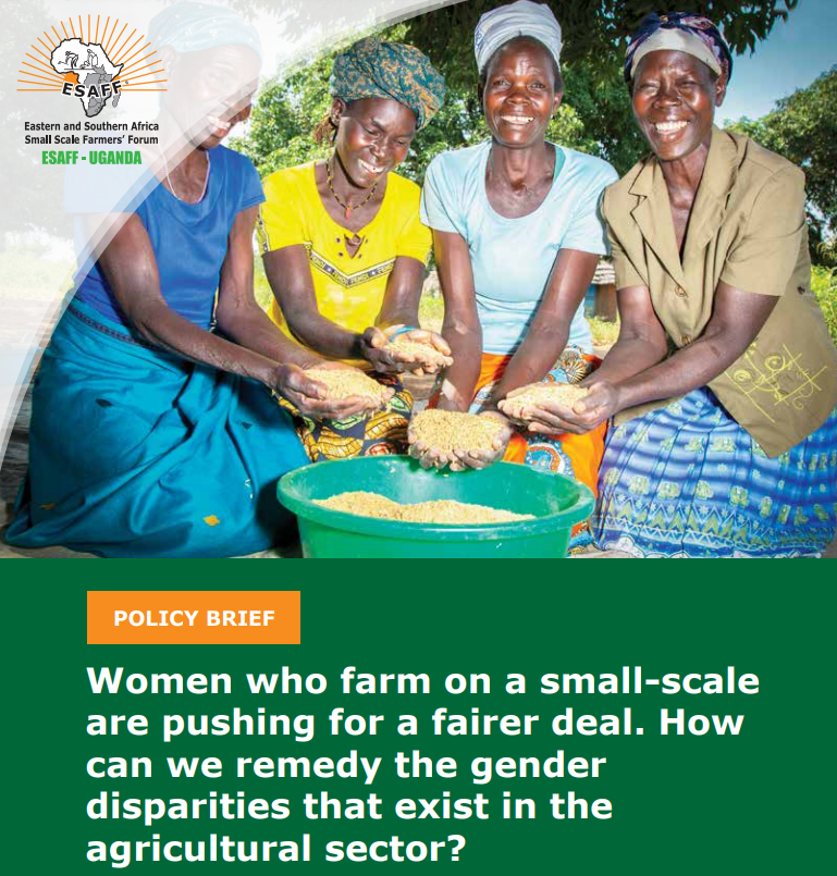 It is possible to enhance crop yields by as much as 30% by providing women farmers with the same access to productive resources like land, technologies, and capital as males in order to help feed a growing population. Read our policy brief: esaffuganda.org/_files/ugd/728… #Land4Women