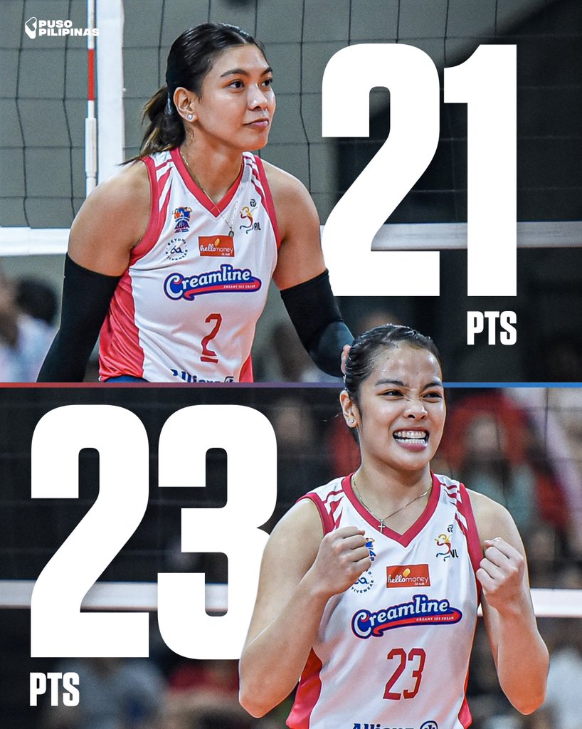 The higher the stakes, the better their game 💯

Alyssa and Jema gave it their all for Creamline 💗

#PVL2024 #TheHeartofVolleyball 

📸: PVL Media