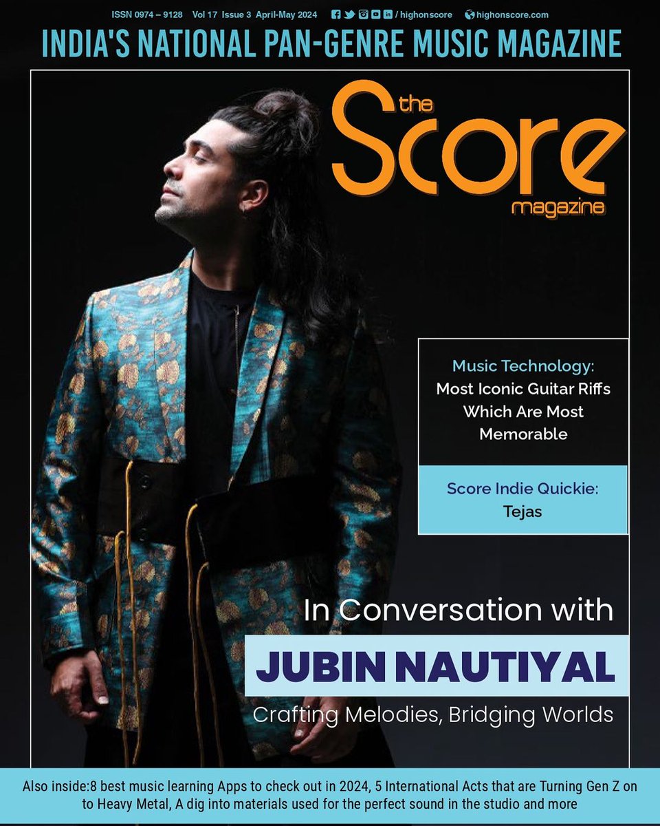 On the cover this month, is @JubinNautiyal, a conversation about crafting melodies, bridging worlds. He takes The Score Magazine through his musical odyssey and secrets behind his soaring success

highonscore.com/the-score-maga…

#jubinnautiyal #welovejubin