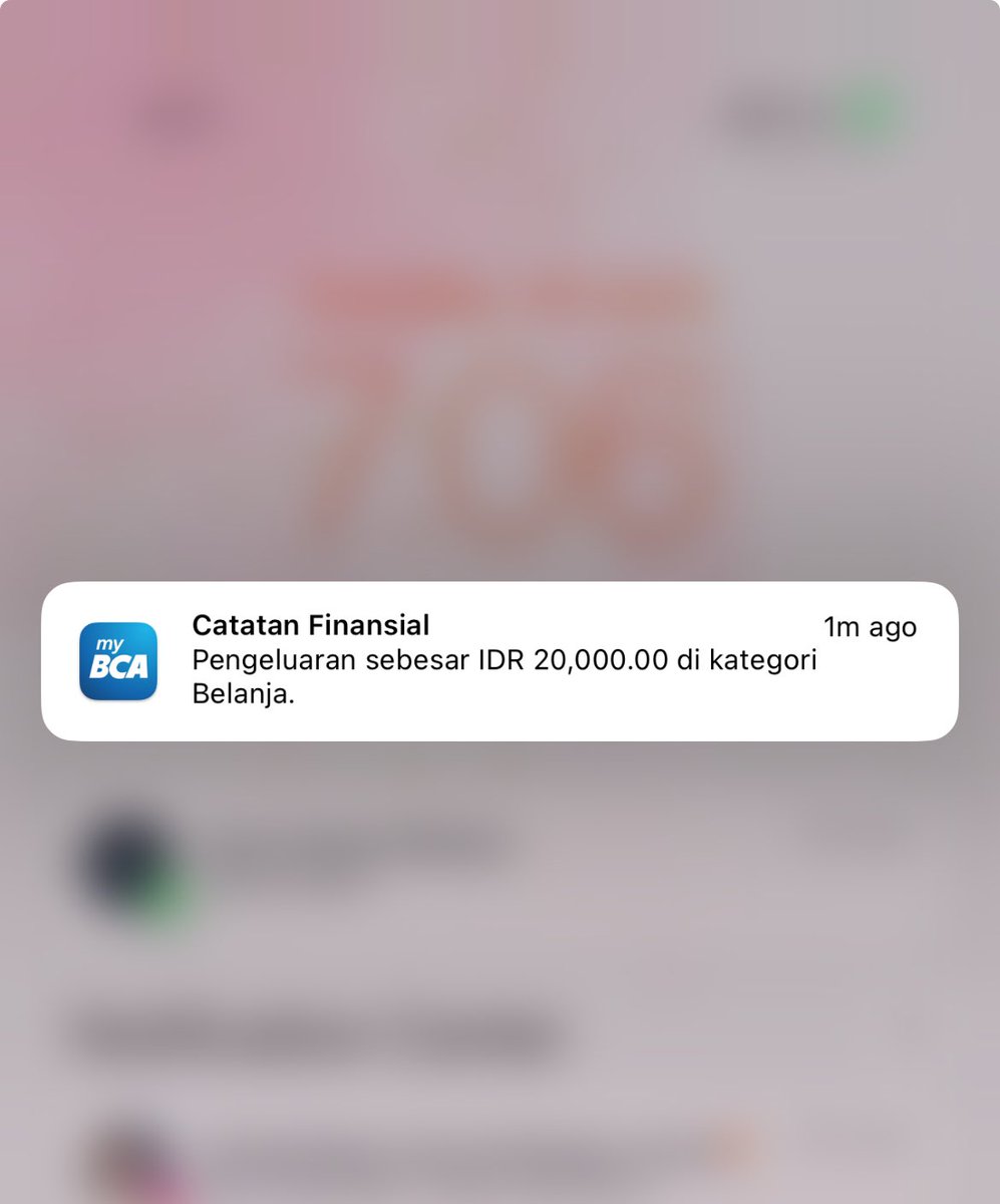 Shock bgt td dpat notif gini, kirain akunku ke-hack atau gimana kok bs ada pengeluaran 20jt Tiba2 sadar, itu 20rb anjengggg Lagian kan w ga punya saldo 20jt ngapain kaget 😔😔😔😔😔😔😔😔😔