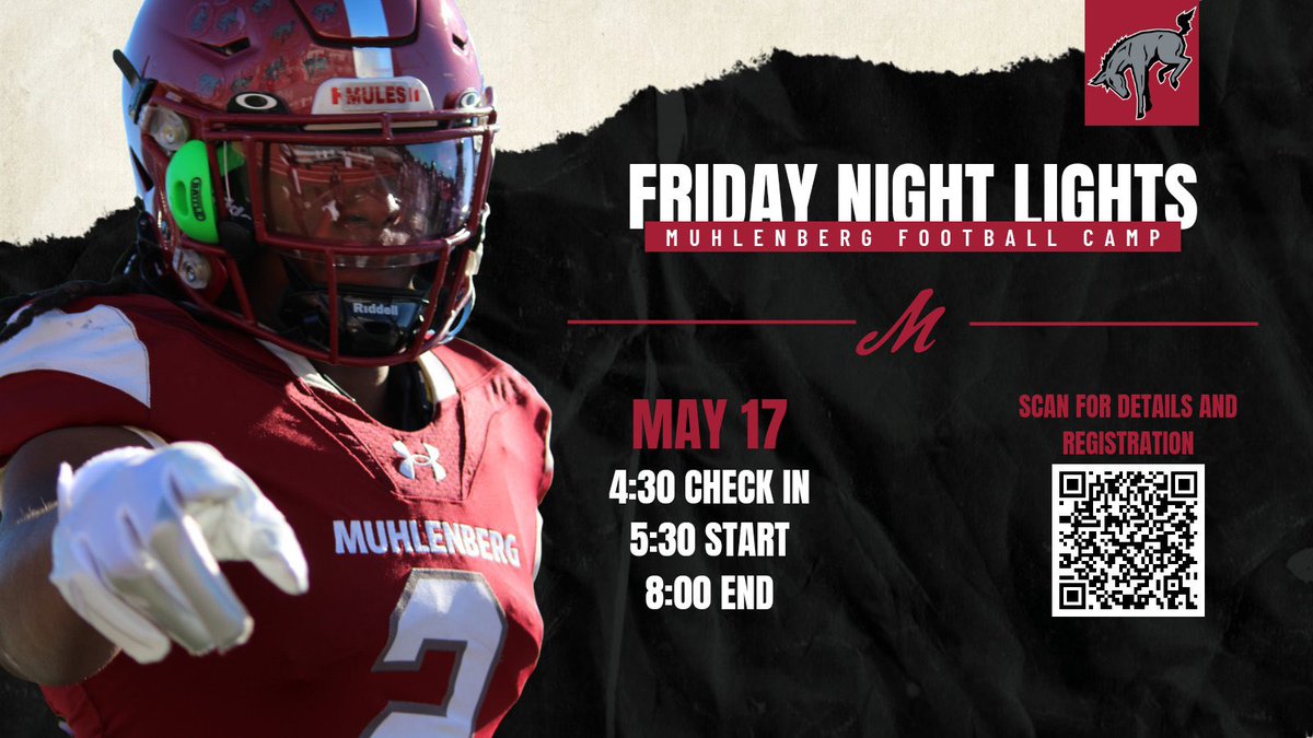 Thank you @Coach_Frantz  for the invite to @DigInMules Friday Night Lights Camp on May 17th!!!