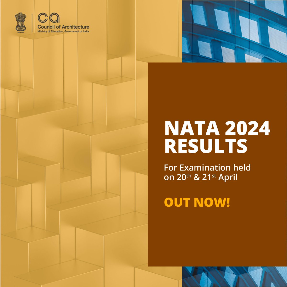 Aspiring #architects, rejoice!  The results for the #NATA exam held on April 20th & 21st are finally out!

Ready to see if you unlocked the door to your architectural dreams?  Head over to the official NATA website to check your scores! 

#NATAResults #councilofarchitecture