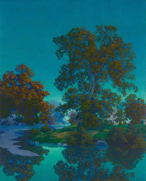Maxfield Parrish American,1870-1966 Ottaquechee River 1947 Oil on Masonite 23 x 18 5⁄8 in.