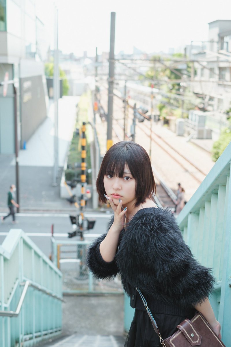 小鳥遊夢さん @takanashiyume 跨線橋 @SquarePhotoSS #スクエア撮影会 #portrait