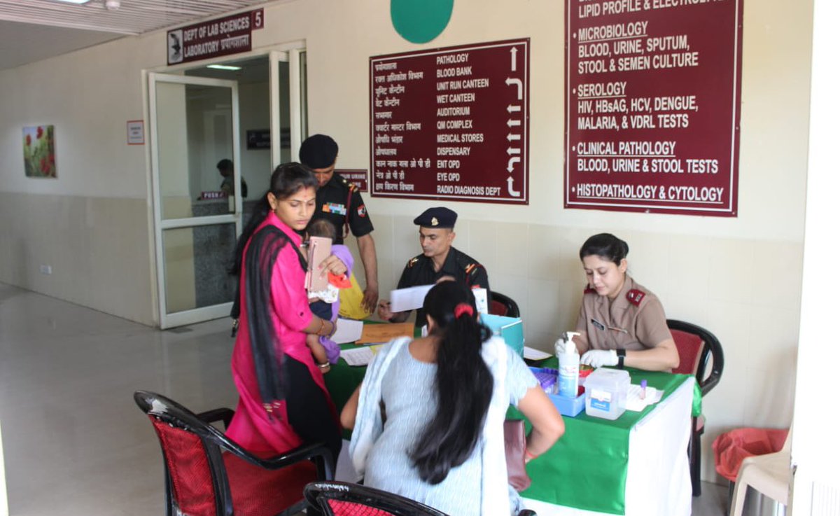 IaSouthern's tweet photo. A multi-speciality medical camp was conducted at Military Hospital #Bhopal for the wives of the #Army personnel in
collaboration with #SAIMS from 29 Apr to 01 May 2024 to screen for #BreastAndCervicalCancer.
The event took off with the inauguration by Mrs Nandita
Singh, Zonal President AWWA.
#SudarshanChakraCorps
#Wellness camp
#CancerDetection
#SouthernComd
#FightAgainstCancer