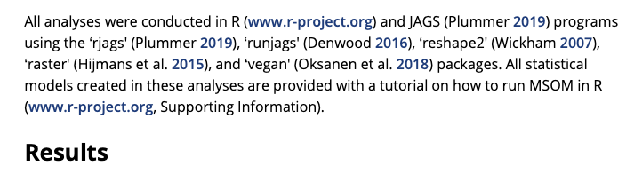 I've seen a trend to have a last paragraph listing all packages and functions in the methods section. I'm not sure about it. Is this better than mentioning the function/package you used while explaining your specific analyses?