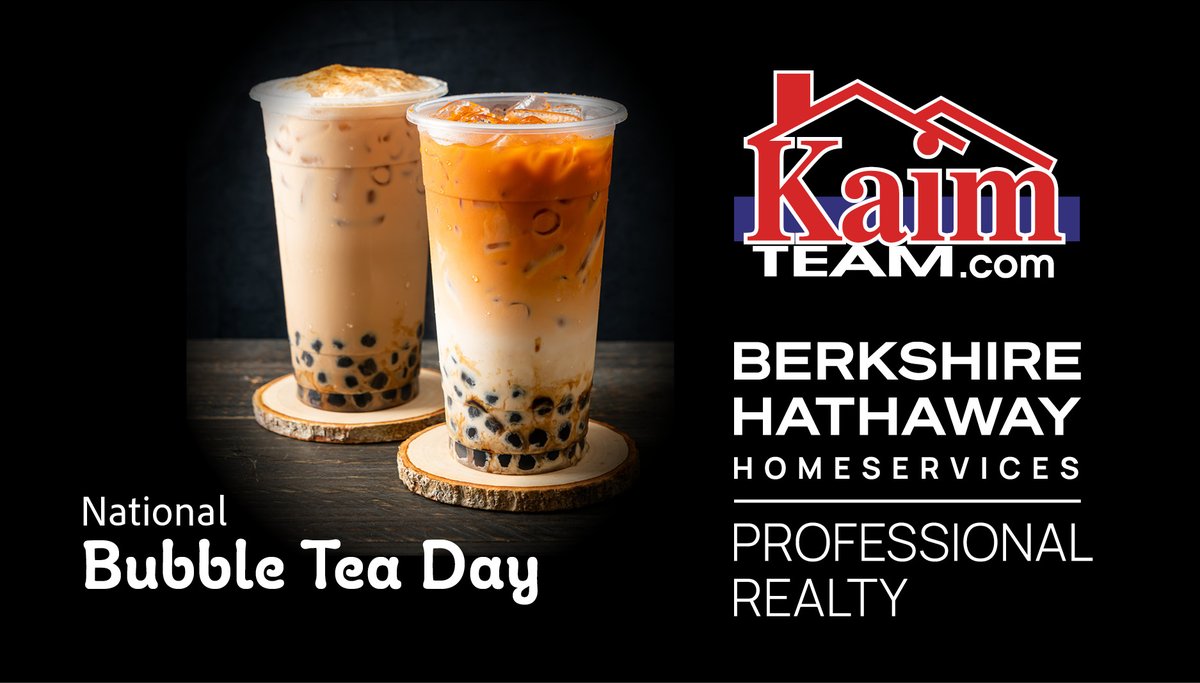 🥤 Happy National Bubble Tea Day! 🌟 Let's raise a cup of our favorite bubbly delight & celebrate the joy it brings to our taste buds.  🌈✨ #BubbleTeaDay #themichaelkaimteam #kaimteam #BHHSPro #BHHS #BHHSrealestate