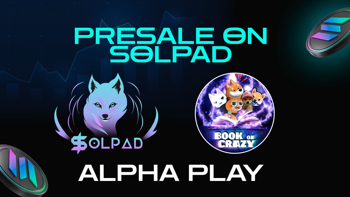 #SolPad is thrilled to welcome the @BookOfCrazySol 
team for their #Presale.           

 Here at #SolPad, we believe success is just a launch away. Will you make the right choice in our Launchpad?

🚀Explore their project below:

launchpad.solpad.io/launchpads/pre…

AUDIT✅KYC ✅SAFU✅