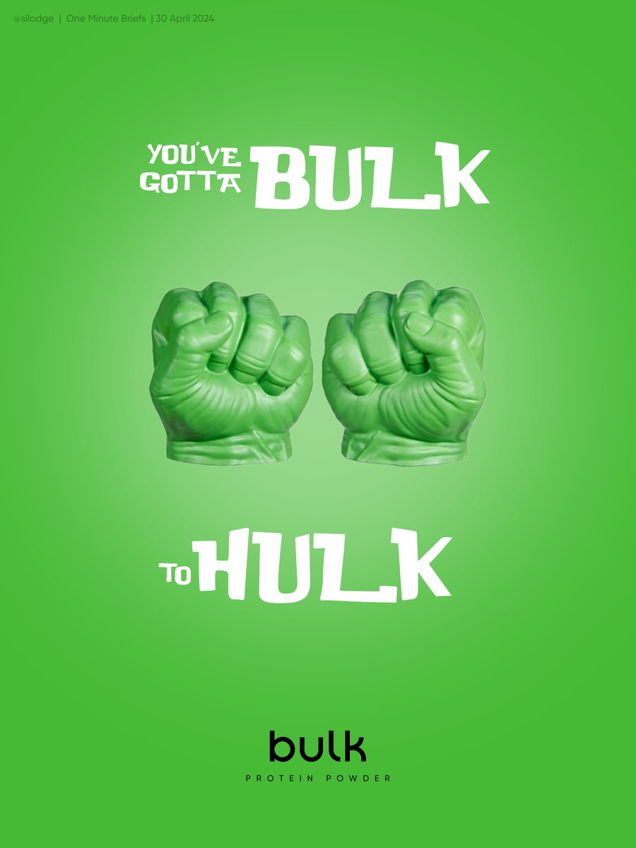 You've gotta bulk to hulk 🦖 Create posters to advertise #BoxingGyms @OneMinuteBriefs @BulkOfficial