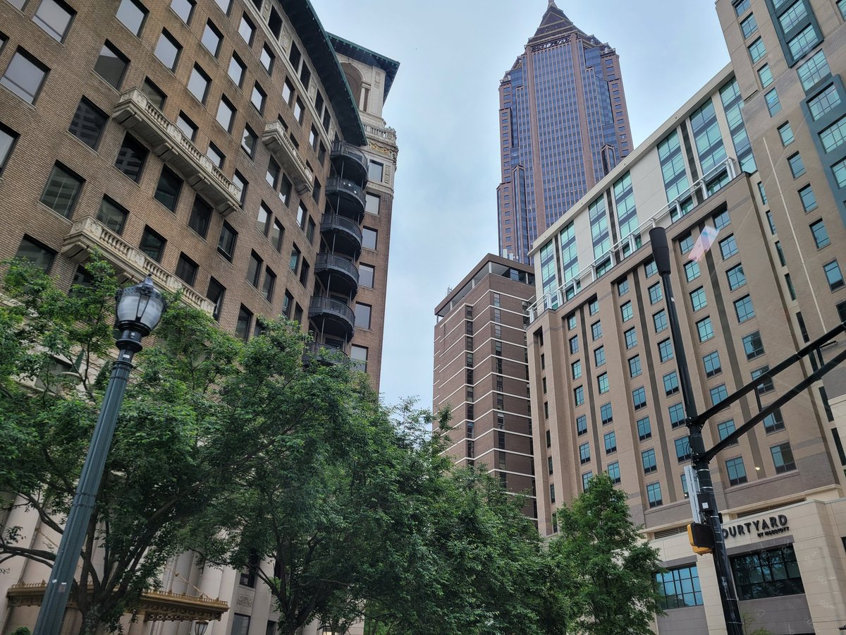 . Towers for Tuesday . Midtownatl . a gray day so far rain later .