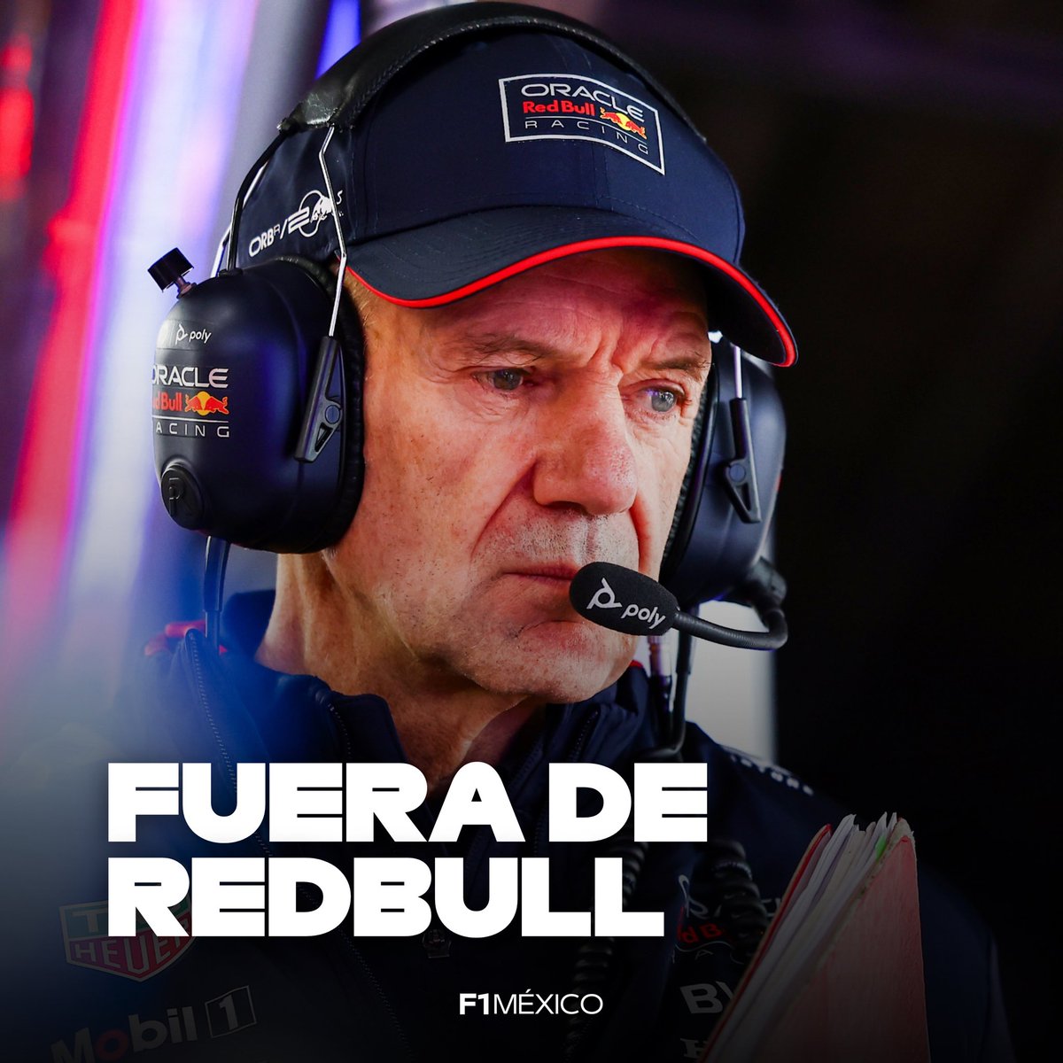 🚨ÚLTIMA HORA: La salida de Adrian Newey se hace oficial, ha presentado su dimisión formal el día de hoy. Tras su aprobación se emitirá un comunicado oficial, se espera anuncio antes de Miami. #F1 #MiamiGp