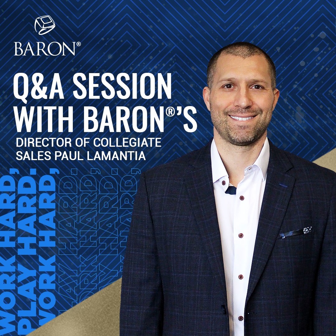 Our Director of Collegiate Sales, Paul LaMantia is taking the spotlight in our latest Q&A blog. An inside look at his journey, experiences, and insights that have contributed to our CONNECTION - RESPECT - EXCELLENCE bit.ly/qa-blog-baron-… #yourjourney #yourmoment #yourlegacy