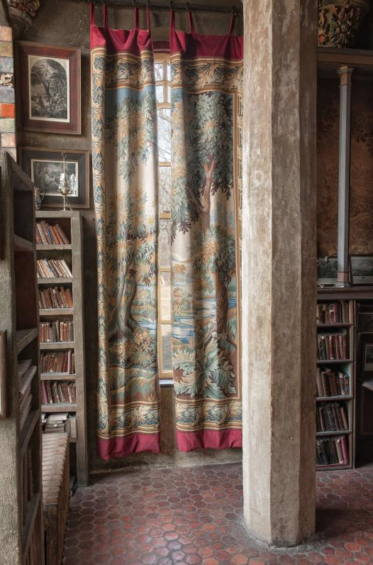 These window treatments were reproduced for Fonthill Castle.  bit.ly/2Fvm1Bb #WindowTreatment #FonthillCastle #InteriorDesign #BucksCounty