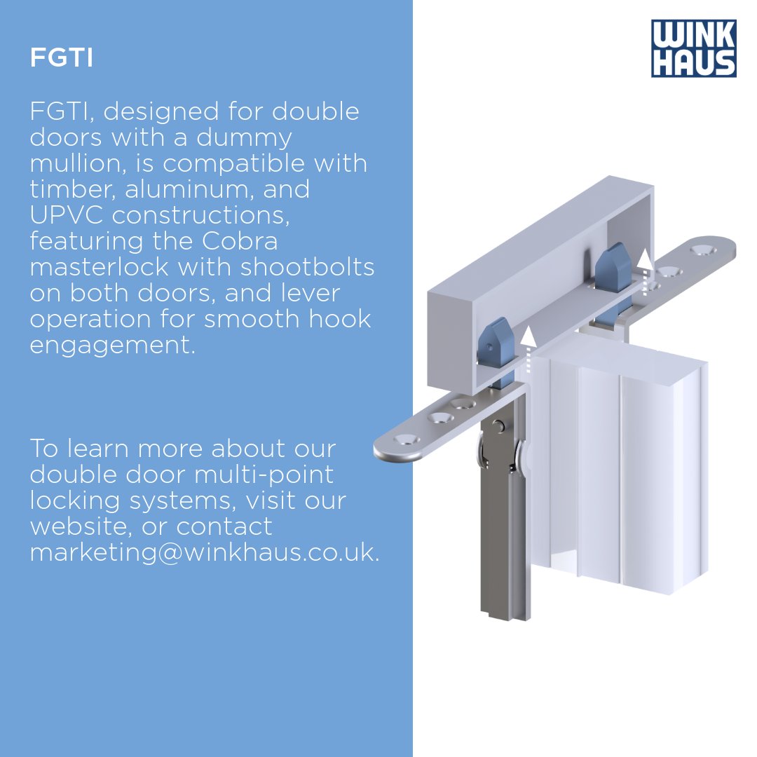 Delivering a modern mix of security and style, Winkhaus UK’s range of Double Door multi-point locking solutions are designed with versatility and flexibility in mind 🔐 To learn more about our double door multi-point locking systems, visit lnkd.in/e_uCxkqj.