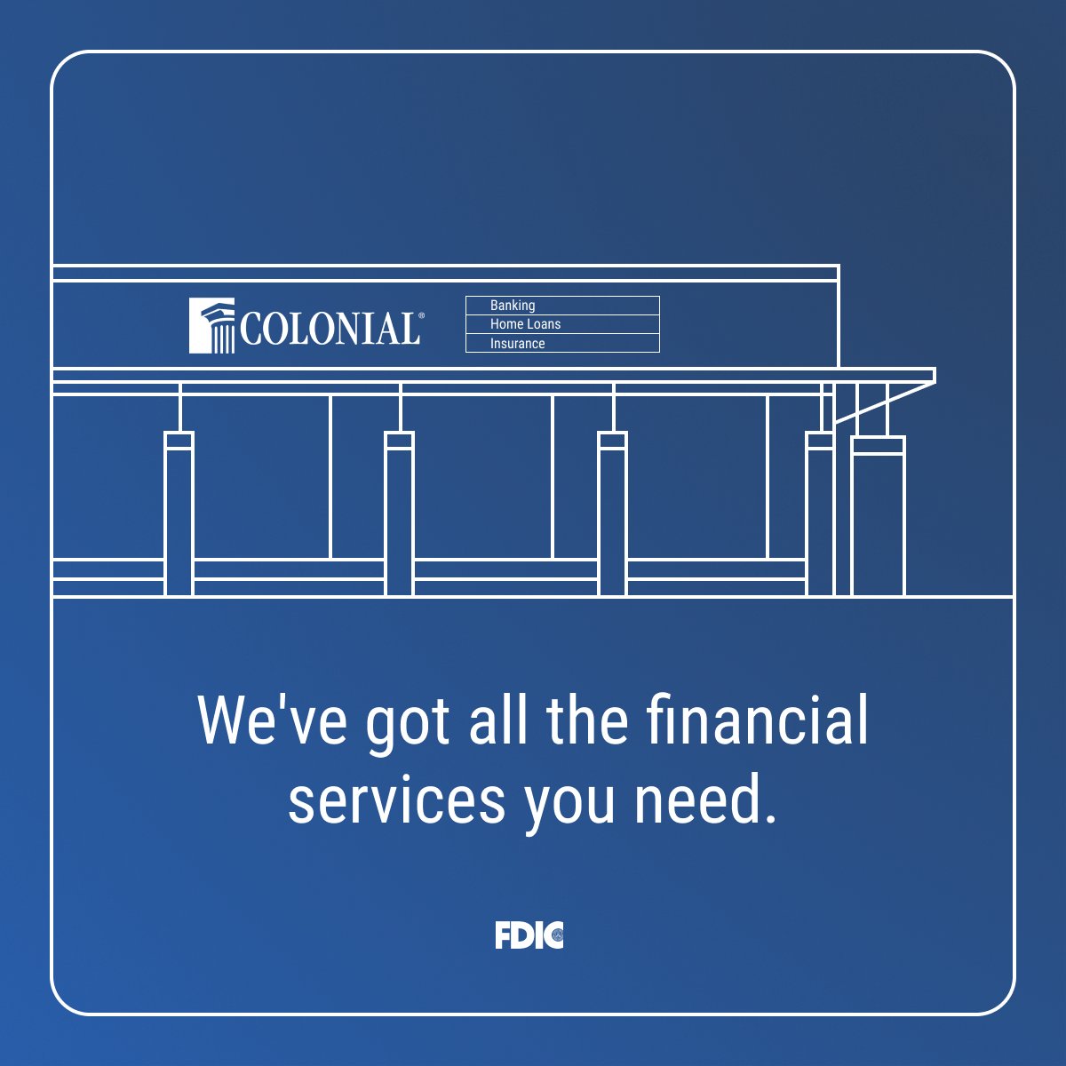 From personal banking, business banking and commercial loans – we’ve got you covered.

#colonialexcellence #colonialbanking #gocolonial #texasbank #banklocal