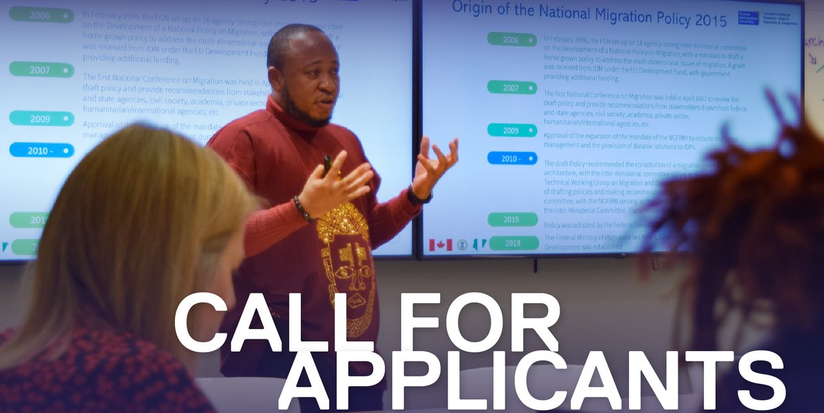 DEADLINE TOMORROW Call for applicants: @CERCMigration invites practitioners from civil society or government to apply for a Civil Society & Public Administration Fellowship, which includes a 1-month residency at @TorontoMet. Deadline: May 1, 2024. Details torontomu.ca/cerc-migration…