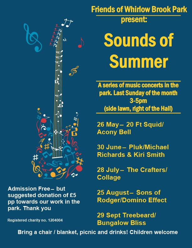Getting excited about this year's 'Sounds of Summer' concerts in the park. We have a great line up for the last Sundays of the month, May-September from 3-5pm. Come along with friends and family, bring a chair/blanket and picnic, beer, wine etc. First concert Sunday 26 May!