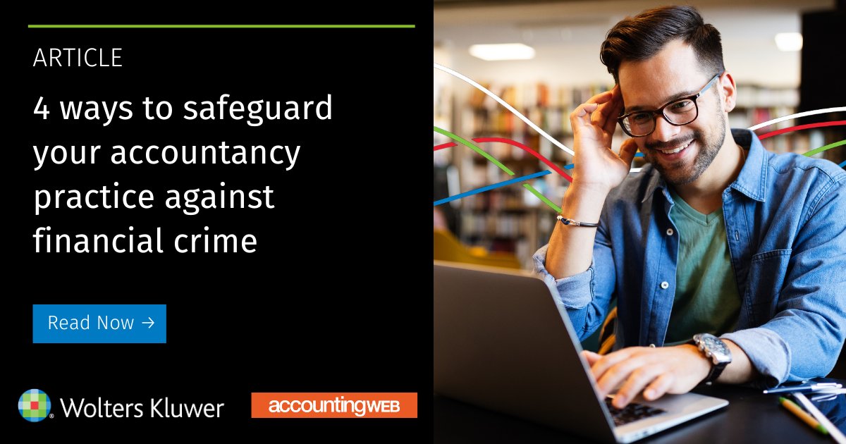 Did you know that the financial services are one of the sectors most prone to cyber-attacks? Here are four ways you can keep your accountancy practice safe from financial crime, for @AccountingWEB. Read now: accountingweb.co.uk/community/indu… #CyberSecurity #AntiMoneyLaundering