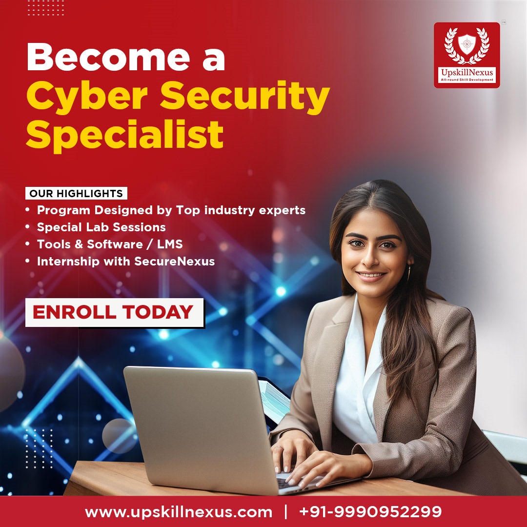 Ready to kickstart your career in Cybersecurity? Learn from industry experts ,work on live projects and get hired by the country's most established companies! Why wait? Join Now!
#cybersecurity #cybersecuritytraining  #upskillnexus #growyourcareer #skilldevelopment