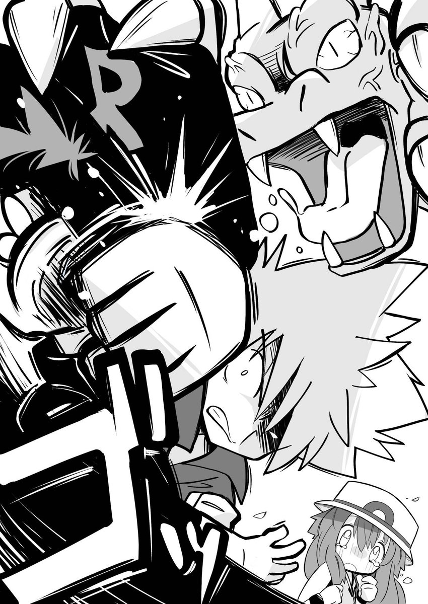 今月描いた絵を晒そう ロケット団のアジトで大ピンチのリーフちゃん