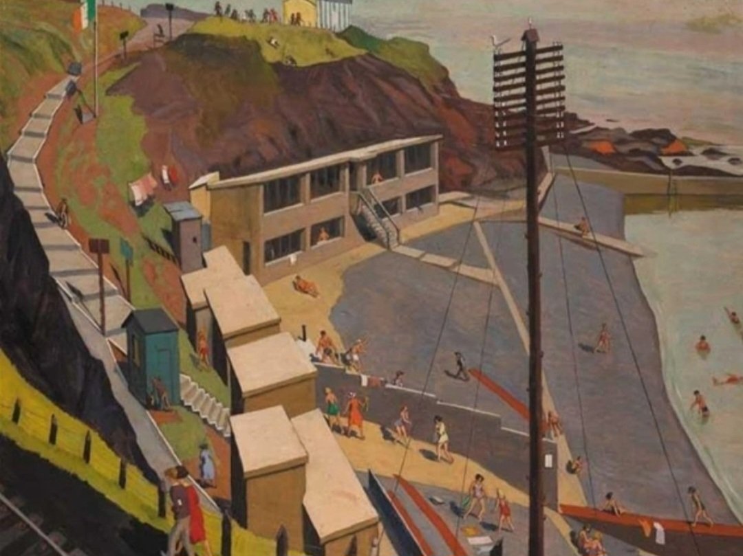 Harry Kernoff's vivid depiction of 'Naylors Cove, Bray,' (1940) shows why he has a firm place in modern Irish popular culture. He had come to international attention the previous year when he represented Ireland at the New York World’s Fair.