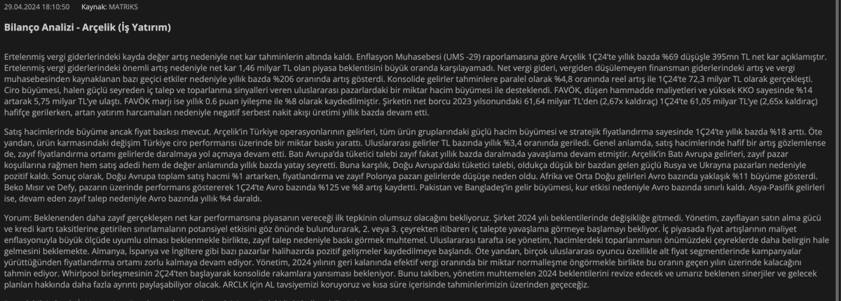 #ARCLK İş yatırım ın yayınladığı raporu ₺ bazlı dirençte ama dolar bazlı dehşet bir grafiği var o dikkatimi çekti ben yalandan pazartesi biraz aldım birazdan veririm veya vermem şirket çok takip ettiğim bir şirket değil yorumları alalım bakın benden etkilenip buradan al sat