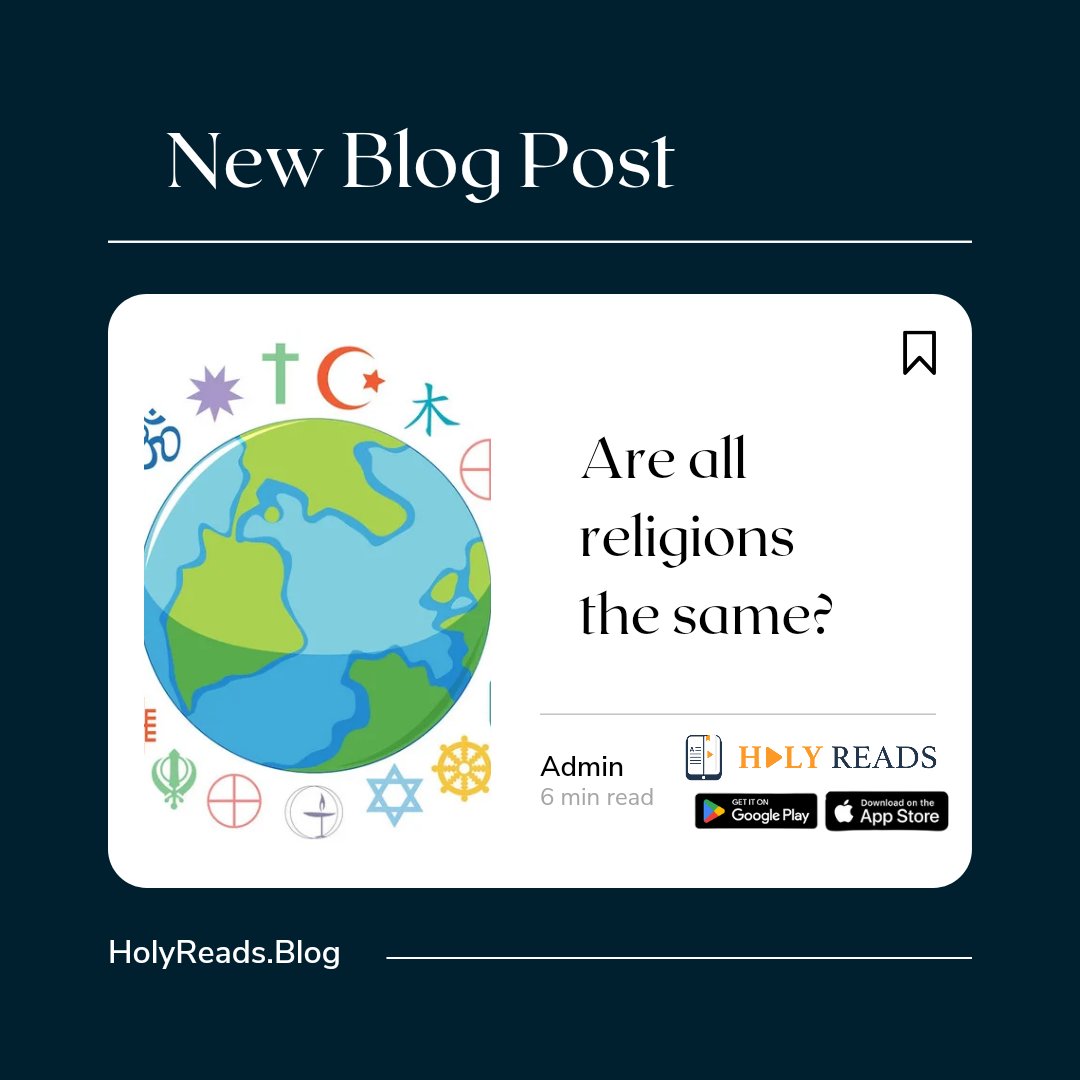 New Blog Post: Are all religions the same?

Read Here: holyreads.blog/?p=2366

#HolyReads #Bible #Summary #Summaries #Christiansummary #ChristianAuthor #Christianauthours #ChristianBook #Book #Author #Summary #Church #Bible #Christianwriter #Christianwriters #Writer #Books #Read